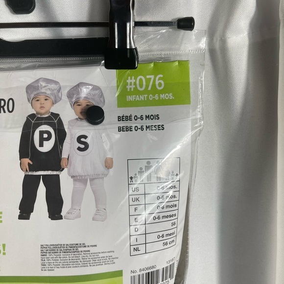 Salt and Pepper Halloween Costume Set 4pcs. Shaker Sweeties Infant 0-6 Months - Picture 7 of 7